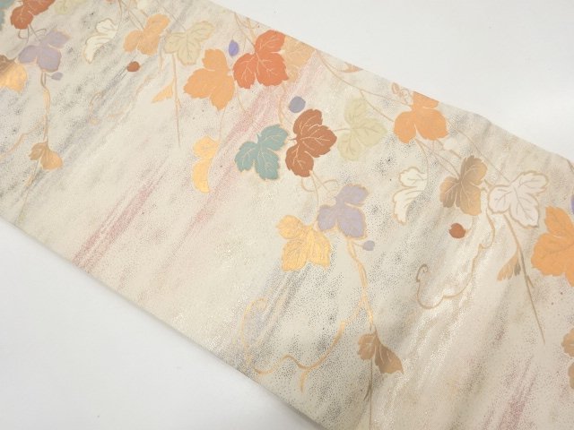 JAPANESE KIMONO / IVY LEAF PATTERN WEAVING NAGOYA OBI